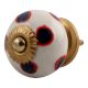 Navy Blue Dot Ceramic Cabinet Knob Online